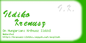 ildiko krenusz business card